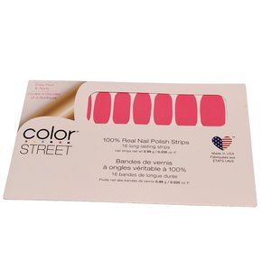 New Unopened Color Street Nail Strips - Solid Neon Pink